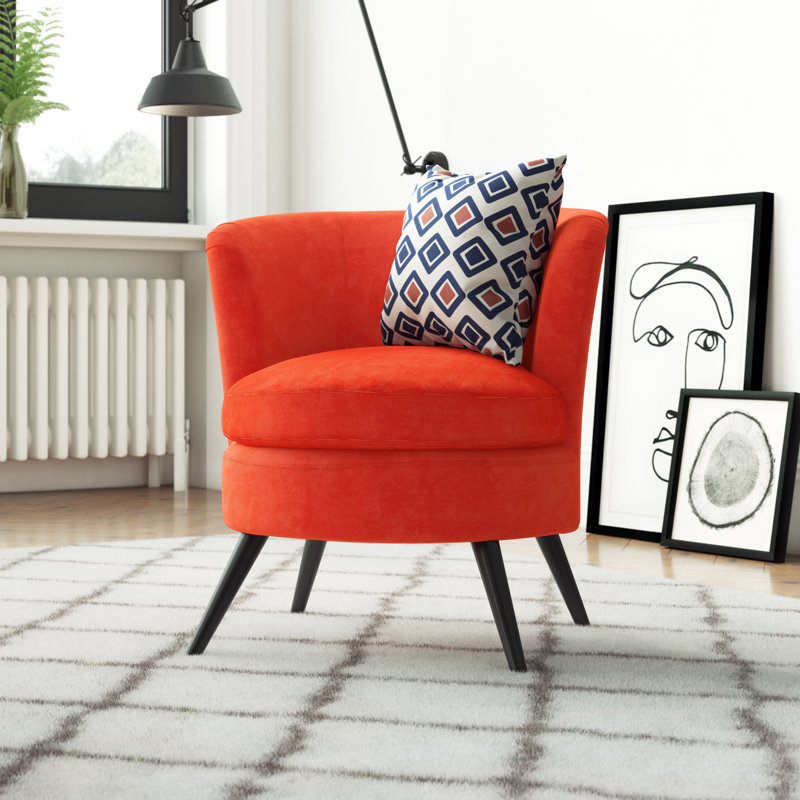 Symple Stuff Black Velvet Round Tub Chair & Reviews Wayfair.co.uk